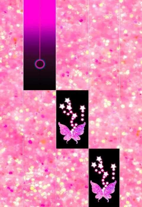 Pink Glitter Piano Tiles Butterfly screenshot 3