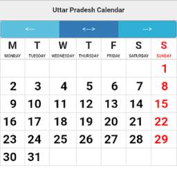 Uttar Pradesh Calendar