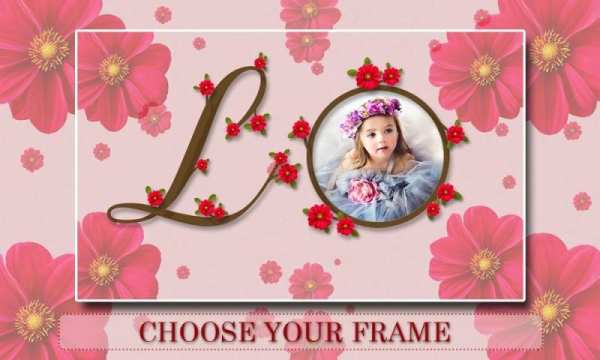 Flower Text Photo Frames स्क्रीनशॉट 3