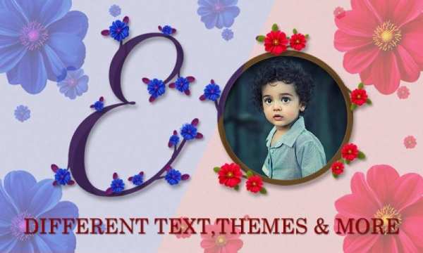 Flower Text Photo Frames स्क्रीनशॉट 2
