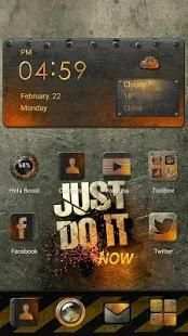 Tema Metallic Burn for Sumsung screenshot 4