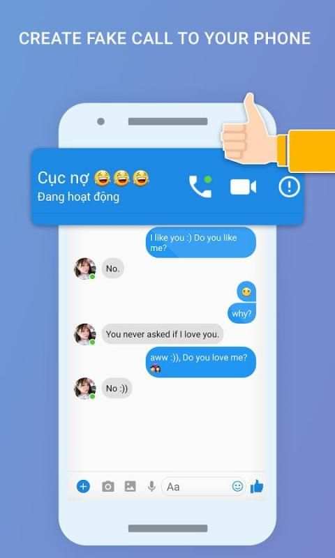 Fake messenger - Fake a text screenshot 1