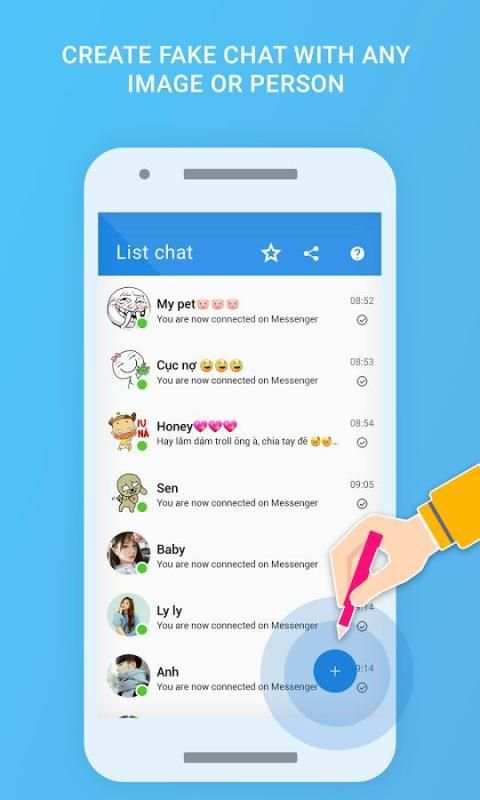 Fake messenger - Fake a text screenshot 4