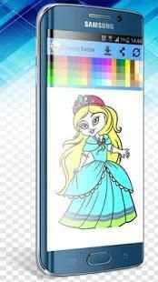 princess Barbie coloring games screenshot 2