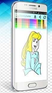 princess Barbie coloring games screenshot 1