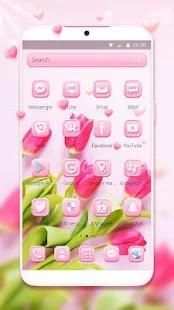 Pink Love Romantic Flower Theme screenshot 3