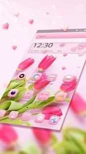 Pink Love Romantic Flower Theme screenshot 4