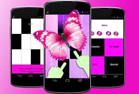 Pink Butterfly Bella Piano Tiles 2018 screenshot 2