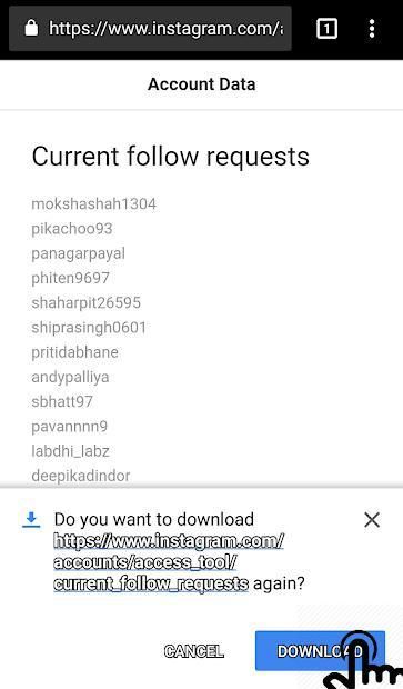 Sent Request Instagram screenshot 3