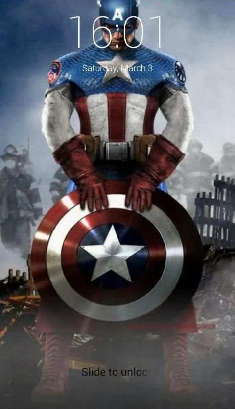 Captain America Lock Screen screenshot 1