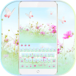 Pink Flowers Keyboard Theme icon