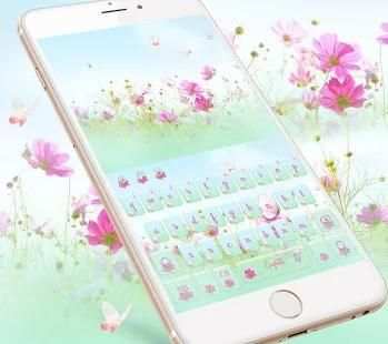 Tema Keyboard Bunga Pink screenshot 1