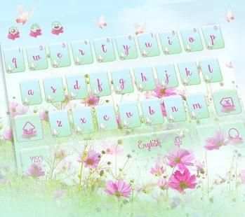 Tema Keyboard Bunga Pink screenshot 5