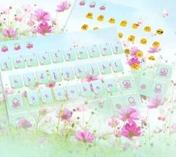 Tema Keyboard Bunga Pink screenshot 3