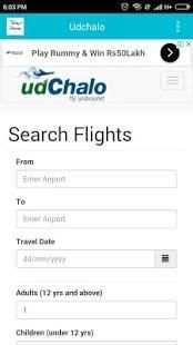 Udchalo - Book A Flight for Defence screenshot 1