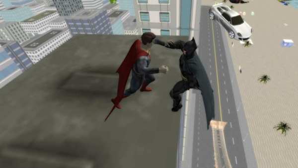 Kahraman Spider-Man ve Super Man Araba Oyunu screenshot 1