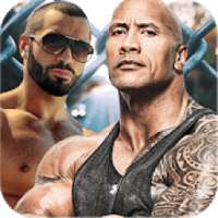 Selfie with Rock: Rock Wallpaper: WWE Photo Editor