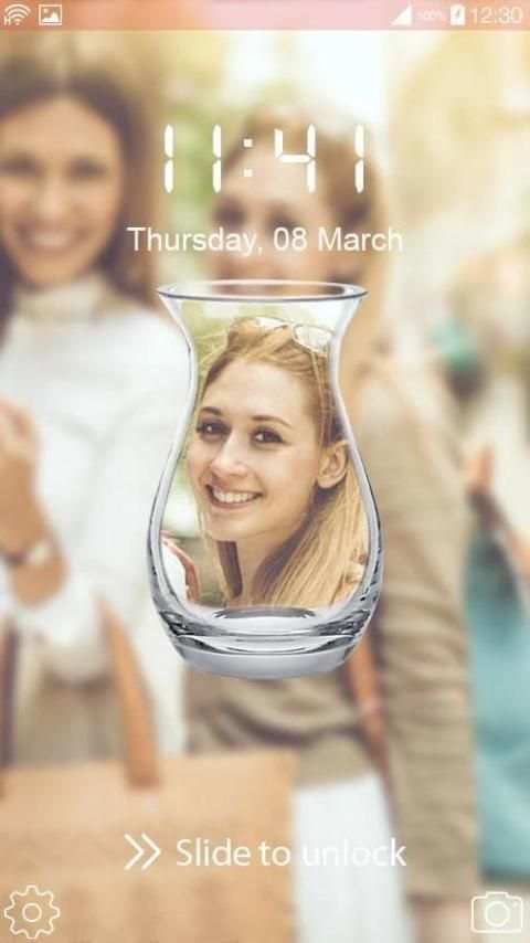 Pip Photo Lock Screen & Routine Apps Launcher स्क्रीनशॉट 2