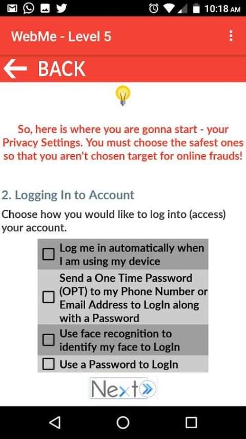 WebME - The CyberSecurity Game screenshot 2