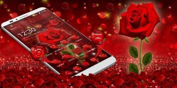 Red Rose Petals Theme screenshot 1
