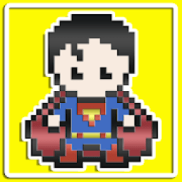 pixelart super heros Coloring by number games icon