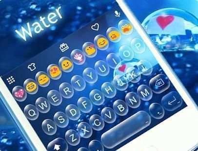 Water Emoji Keyboard Theme screenshot 1