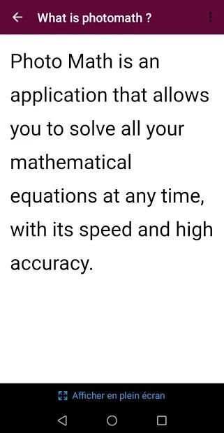 Guide PhotoMath screenshot 2