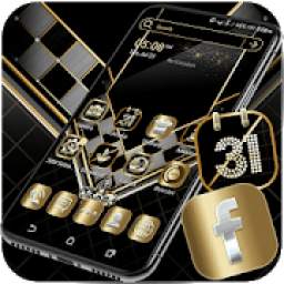 Black Luxury Gold Launcher Theme