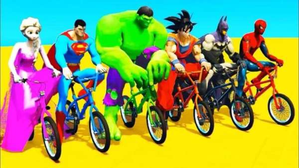 Superhero BMX Stunts Racing: Top Racing Games screenshot 4