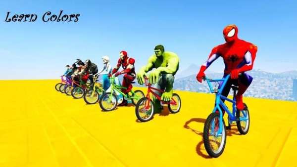 Superhero BMX Stunts Racing: Top Racing Games screenshot 2