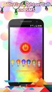 Color flashlight on call and sms: LED torch flash screenshot 6