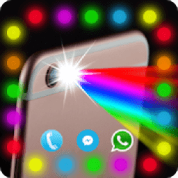 Color flashlight on call and sms: LED torch flash icon