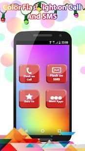 Color flashlight on call and sms: LED torch flash screenshot 5