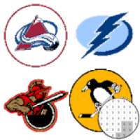 Hockey Logo Color By Number - Pixel Art