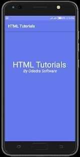 HTML Tutorials स्क्रीनशॉट 1