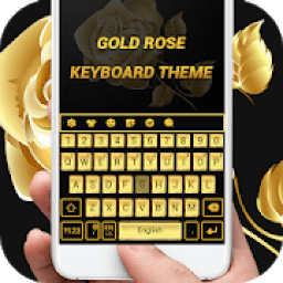 Gold Rose Keyboard Theme आइकन