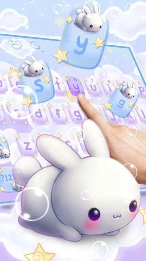 Kawai Rabbit Keyboard Theme screenshot 2