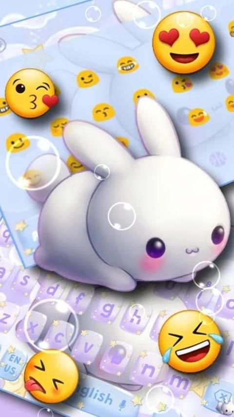 Kawai Rabbit Keyboard Theme screenshot 1