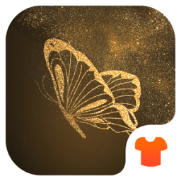 ikon Glitter Golden - Butterfly Theme for Android