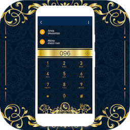 Golden Luxury Contact Theme Phone Dialer иконка