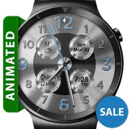 Brushed Silver HD Watch Face & Clock Widget