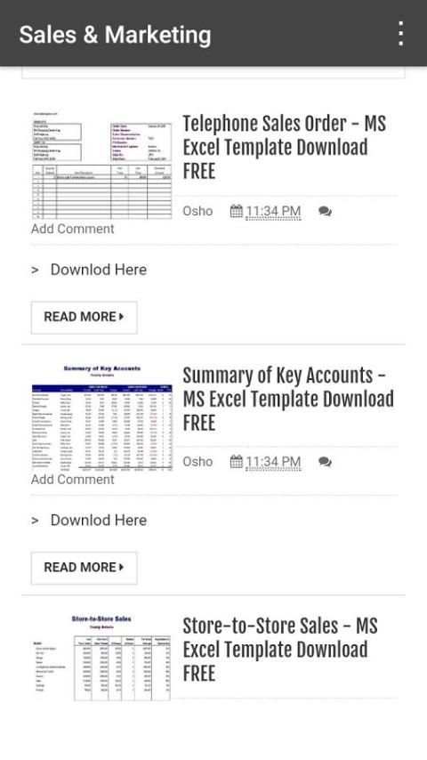 Excel Templates screenshot 3