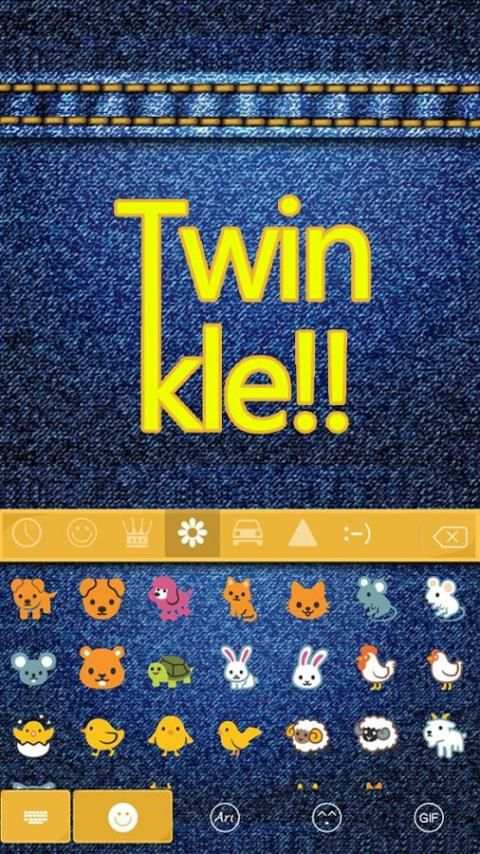 Twinkle Kika keyboard theme 5 تصوير الشاشة