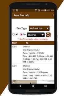 Arani Bus Info screenshot 5