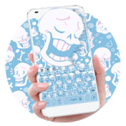 ikon Cute Cat And Cute Skull Keyboard