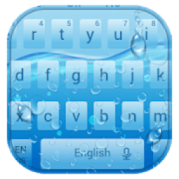ikon Blue Water Droplets Keyboard Theme