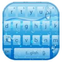 Blue Water Droplets Keyboard Theme