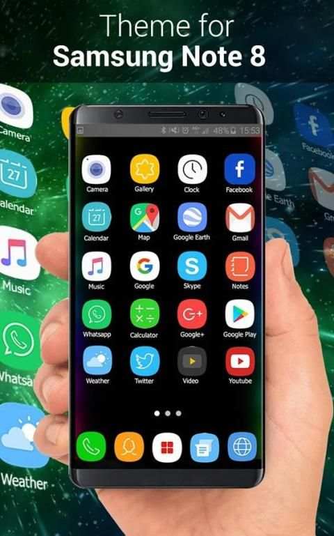 Note 8 Launcher 2018-Galaxy Note 8 Launcher Theme screenshot 1