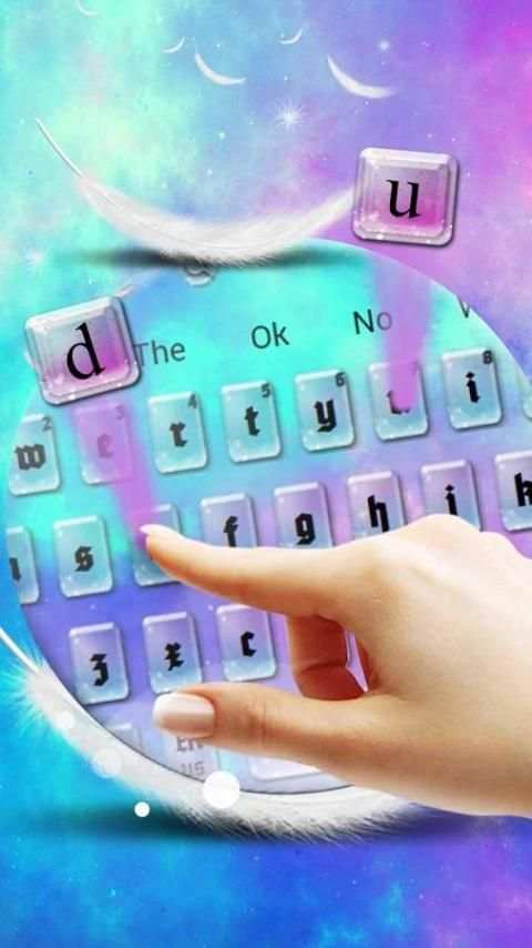 Neon Blue Keyboard Theme screenshot 3