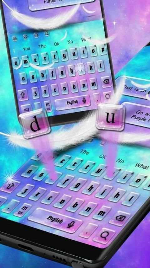 Neon Blue Keyboard Theme screenshot 1
